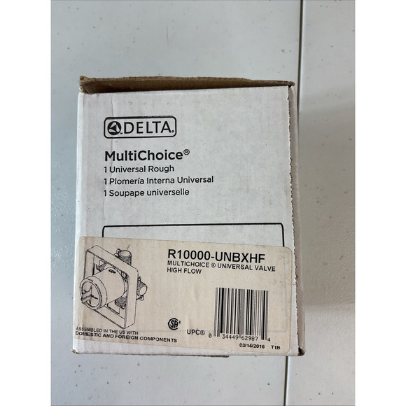 Delta Multichoice Universal Tub/Shower Rough R1000-UNBXHF High Flow - Picture 2 of 7